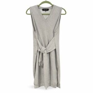 AKIRA CHICAGO Avante Gaurd Grey Sleeveless Tie Waist Sweatshirt Dress Size S